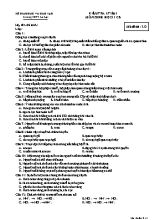 Đề kiểm tra 15 phút học kì I môn Sinh học Lớp 11 lần 1 (Ban cơ bản) - Mã đề 213 - Trường THPT Lê Lợi